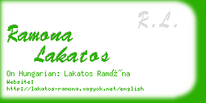 ramona lakatos business card